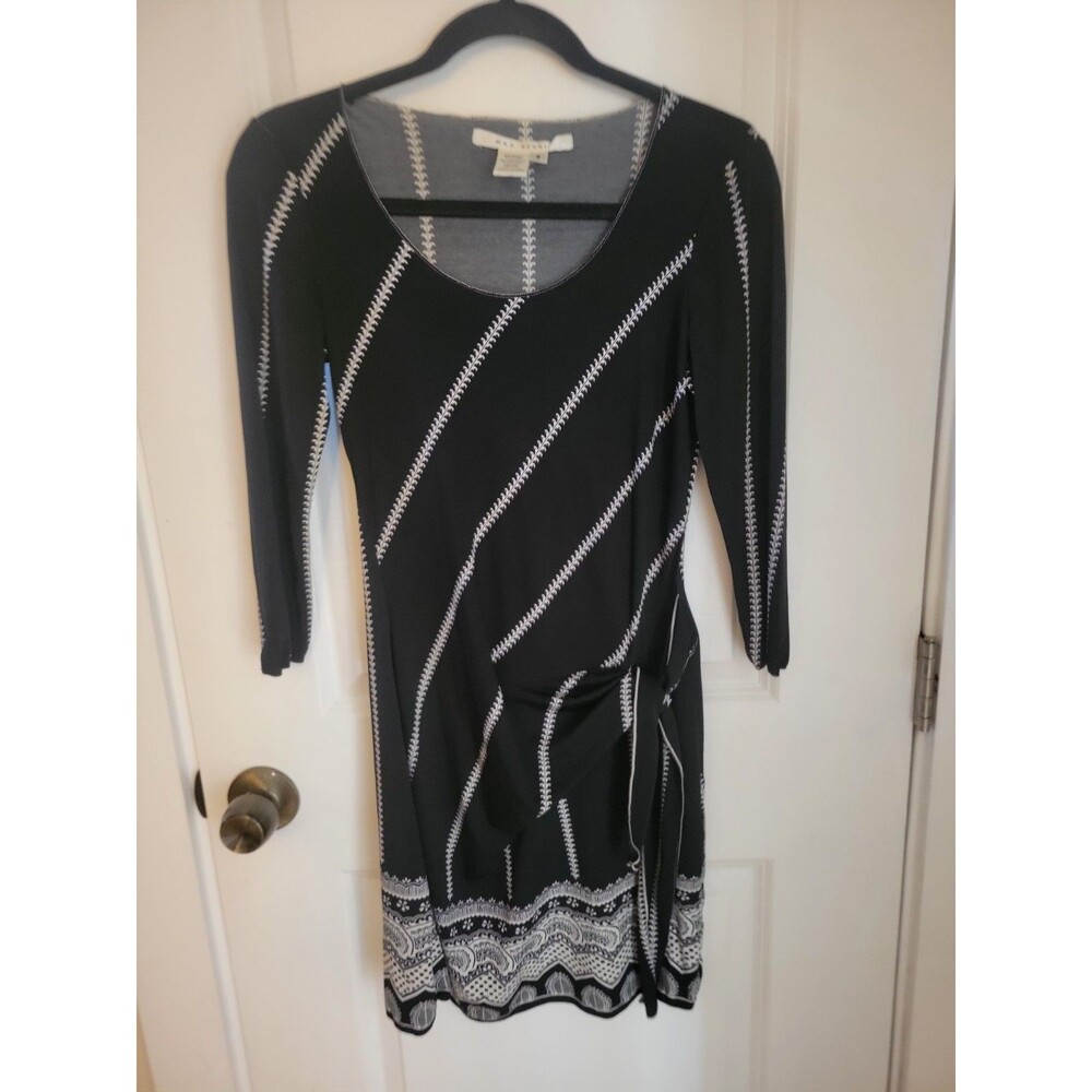 Black White & Gray Streetwear Chic Glam Summer Dress Max Studio Sz Small